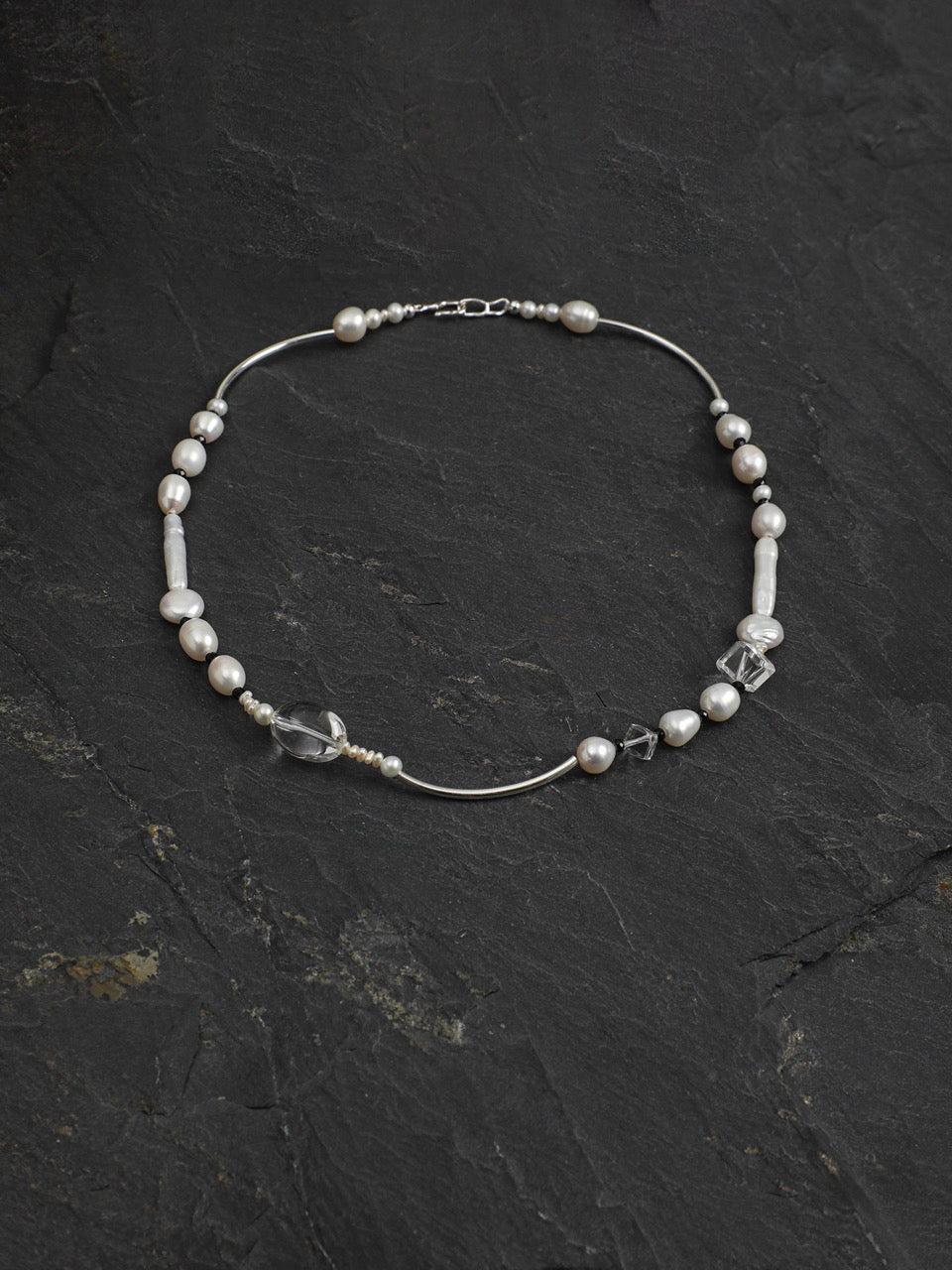 STARK INK · Clear Quartz & Tourmaline Necklace