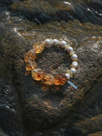 AMBER SURGE · Citrine & Pearl Bracelet