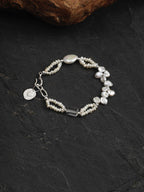 SURF STACK · Baroque Pearl & Clear Quartz Bracelet