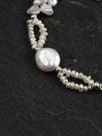 SURF STACK · Baroque Pearl & Clear Quartz Bracelet