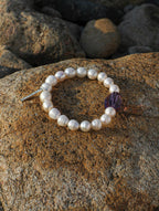 VIOLET PERSPECTIVE · Amethyst & Pearl Bracelet