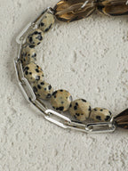 SMOKY RELIC · Smoky Quartz & Dalmatian Stone Bracelet