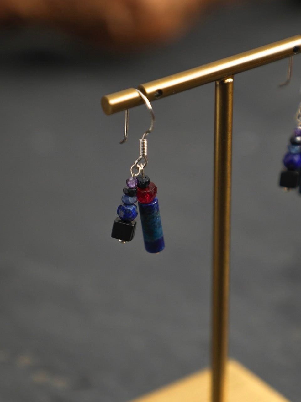LAZULI VINE · Lapis & Mixed Gemstone Earrings