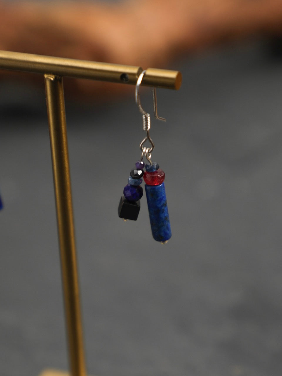 LAZULI VINE · Lapis & Mixed Gemstone Earrings