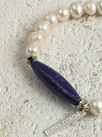 AZURE AXIS · Lapis & Pearl Bracelet