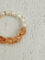 AMBER SURGE · Citrine & Pearl Bracelet