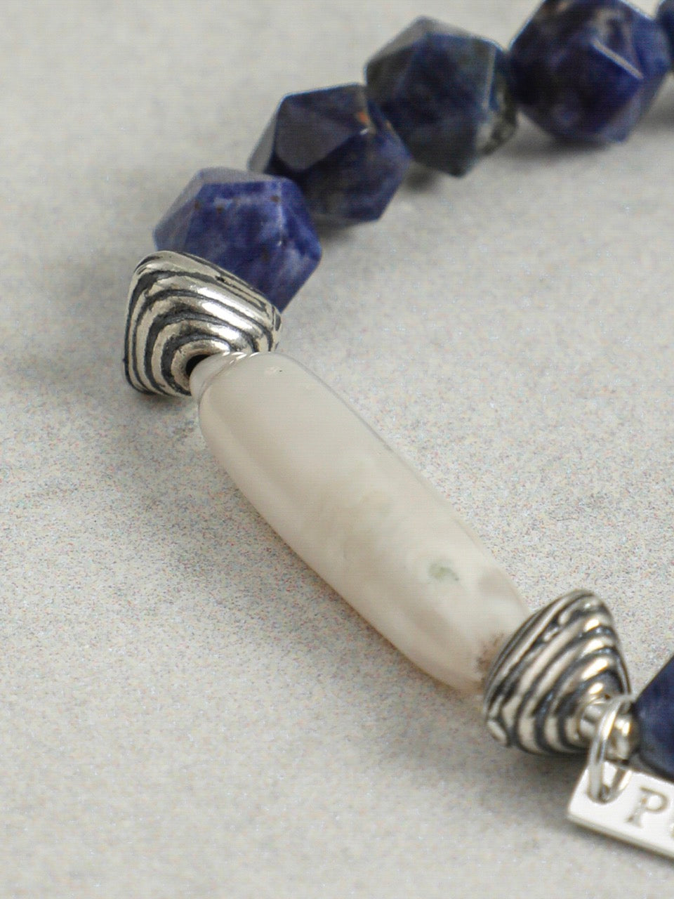 CYAN EROSION · Stick Pearl & Sodalite Bracelet