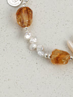 AMBER VINE · Citrine & Baroque Pearl Bracelet