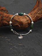 MOSS ROCK · Moss Agate & Pearl Bracelet