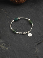 MOSS ROCK · Moss Agate & Pearl Bracelet