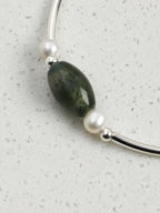 MOSS ROCK · Moss Agate & Pearl Bracelet