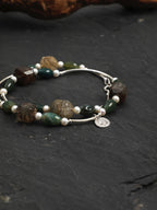 FOREST ROCK · Phantom Quartz & Moss Agate Necklace