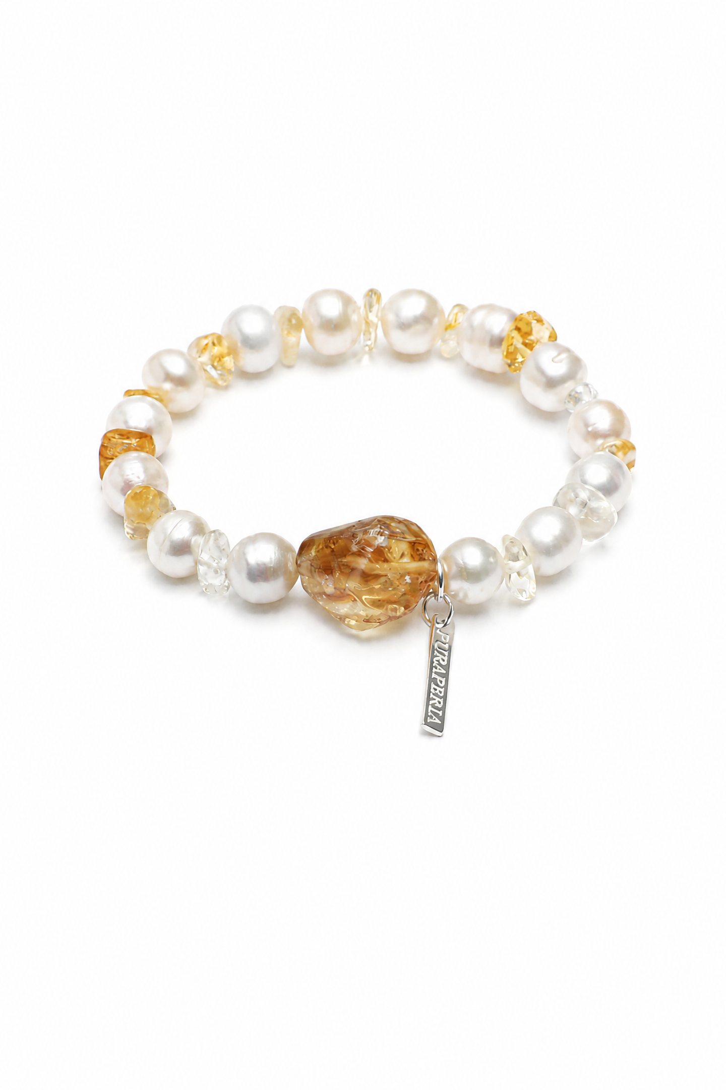 AMBER SCAR · Citrine & Pearl Bracelet