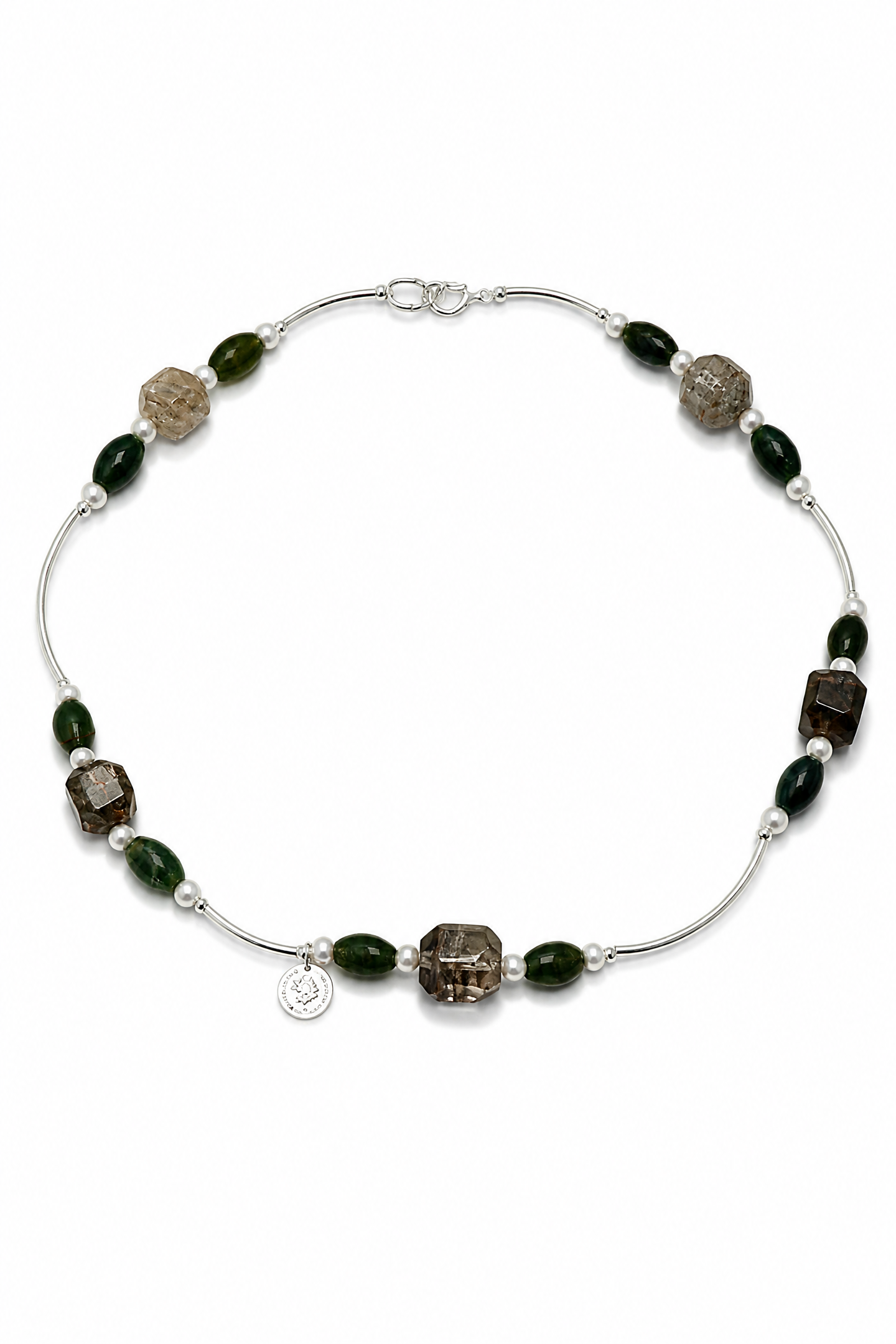 FOREST ROCK · Phantom Quartz & Moss Agate Necklace