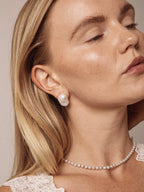 FISHTAIL TIDE · Baroque Pearl Stud Earrings