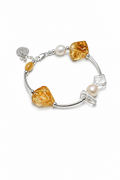 AMBER EDGE · Citrine & Quartz Bracelet