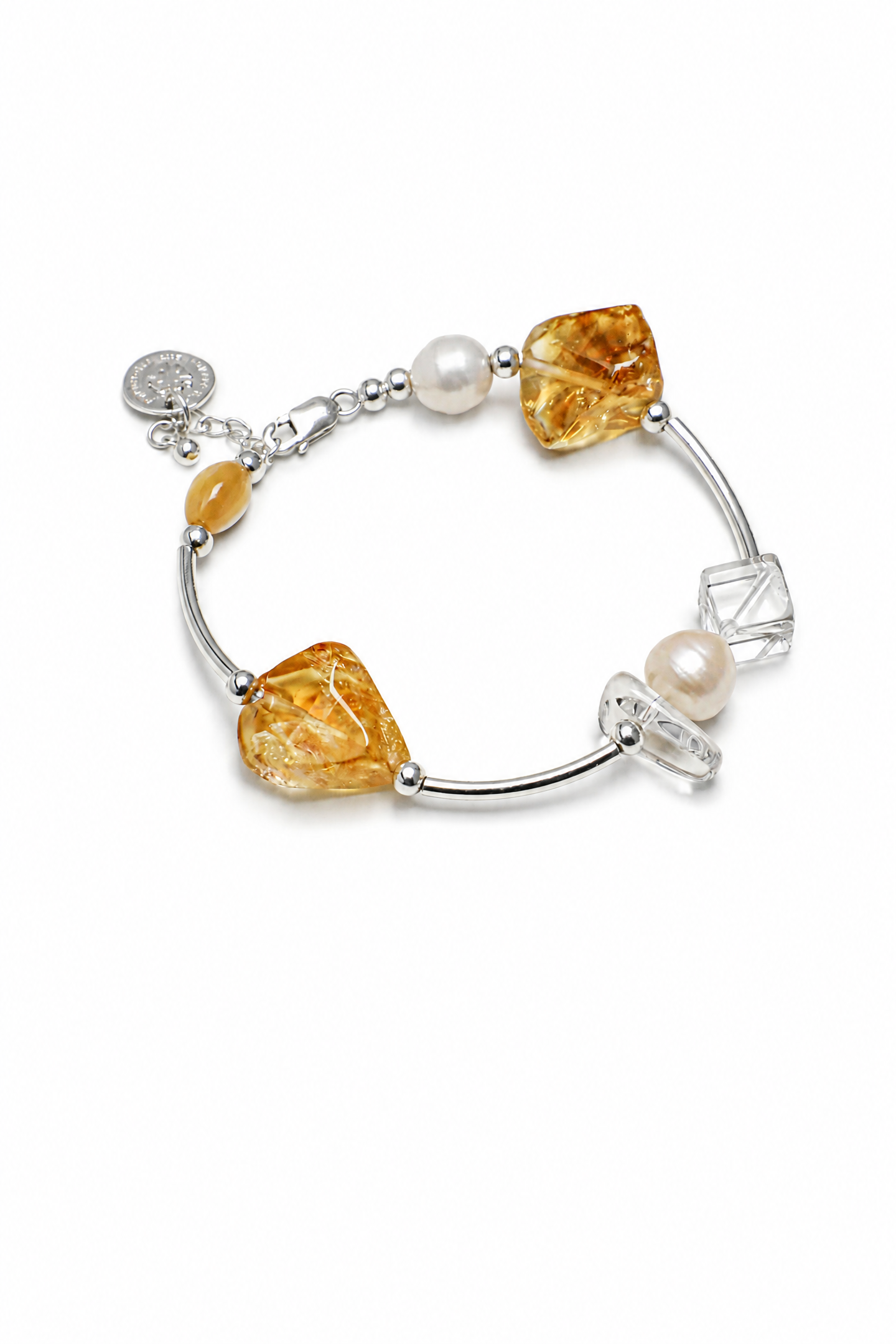 AMBER EDGE · Citrine & Quartz Bracelet