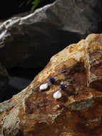 AQUEOUS NEBULA · Baroque Pearl & Sodalite Earrings