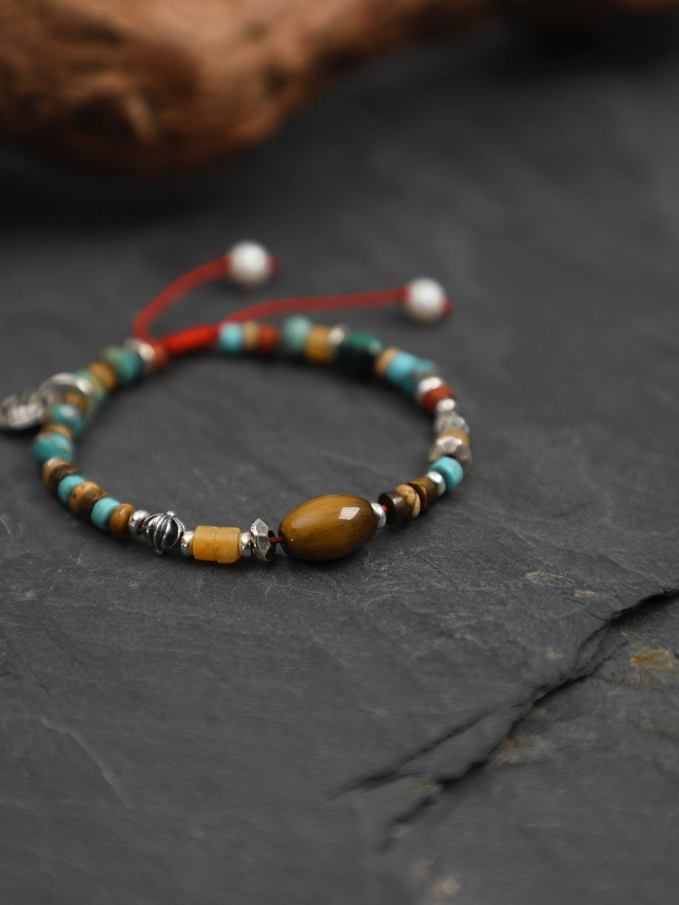 TIGER VINE · Malachite & Tiger's Eye Bracelet