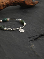 MOSS ROCK · Moss Agate & Pearl Bracelet