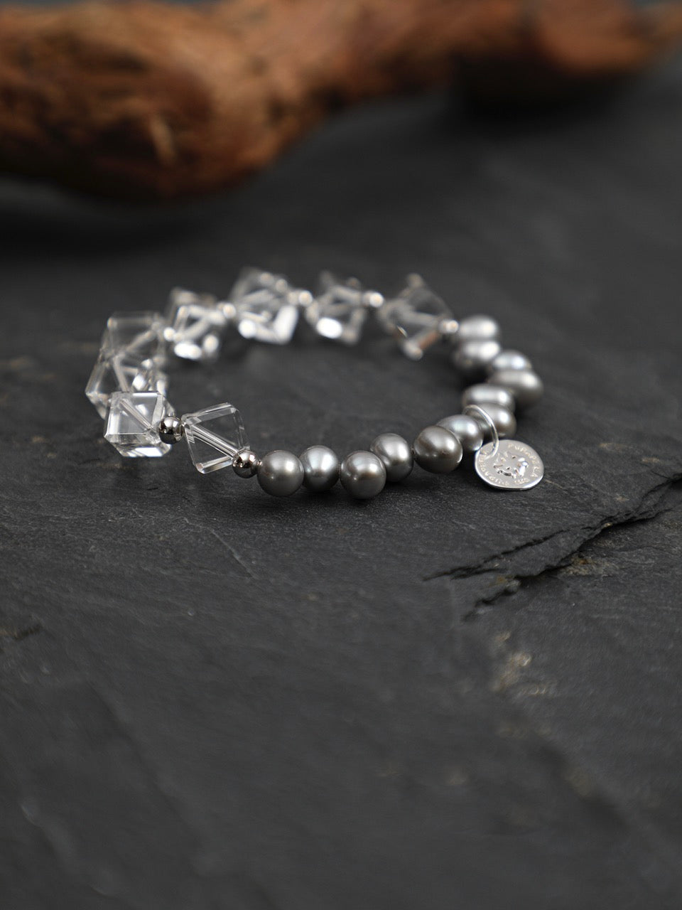GLAZED PRISM · Rhombus Crystal & Shell Bracelet