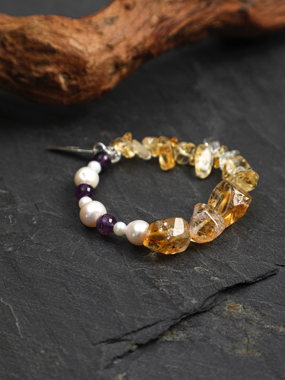 GOLDEN AMARANTH · Citrine & Amethyst Bracelet
