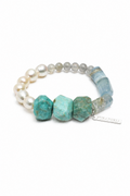 AZURE SURGE · Amazonite & Moonstone Bracelet
