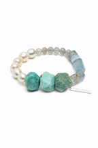 AZURE SURGE · Amazonite & Moonstone Bracelet