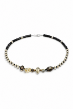 SMOKY STRUCTURE · Onyx & Citrine Necklace