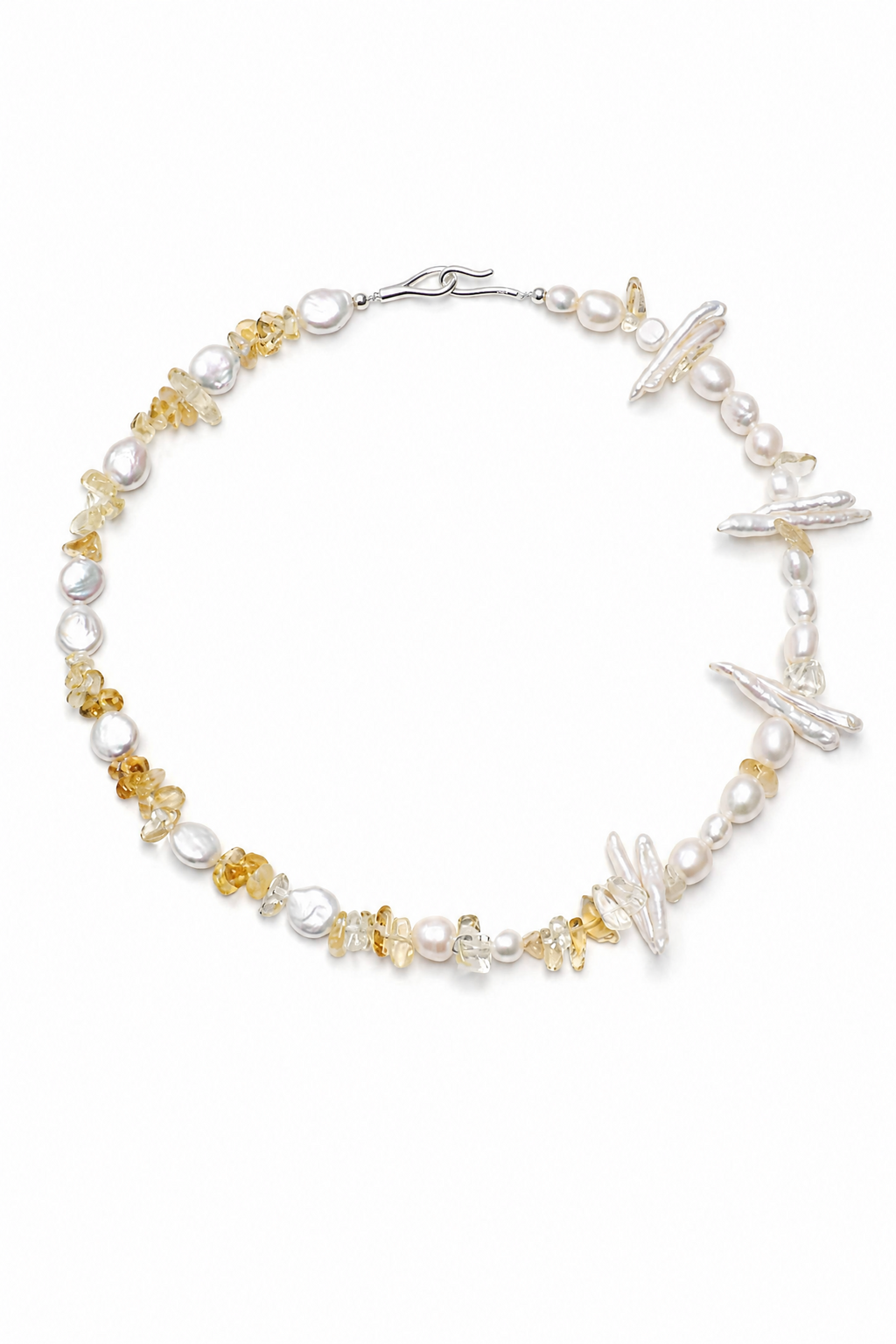 GOLDEN HARVEST · Citrine & Baroque Pearl Necklace