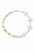 GOLDEN HARVEST · Citrine & Baroque Pearl Necklace