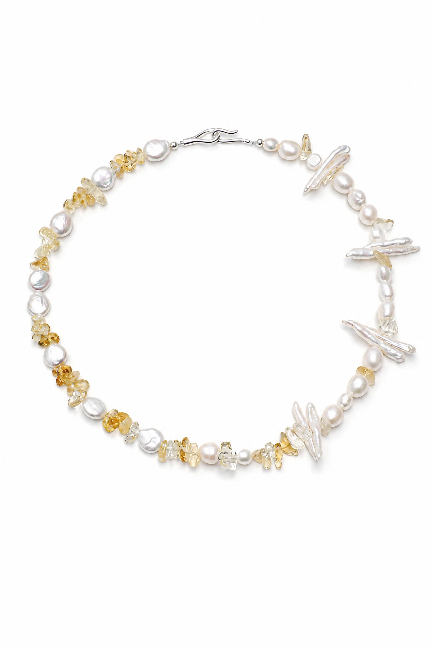 GOLDEN HARVEST · Citrine & Baroque Pearl Necklace