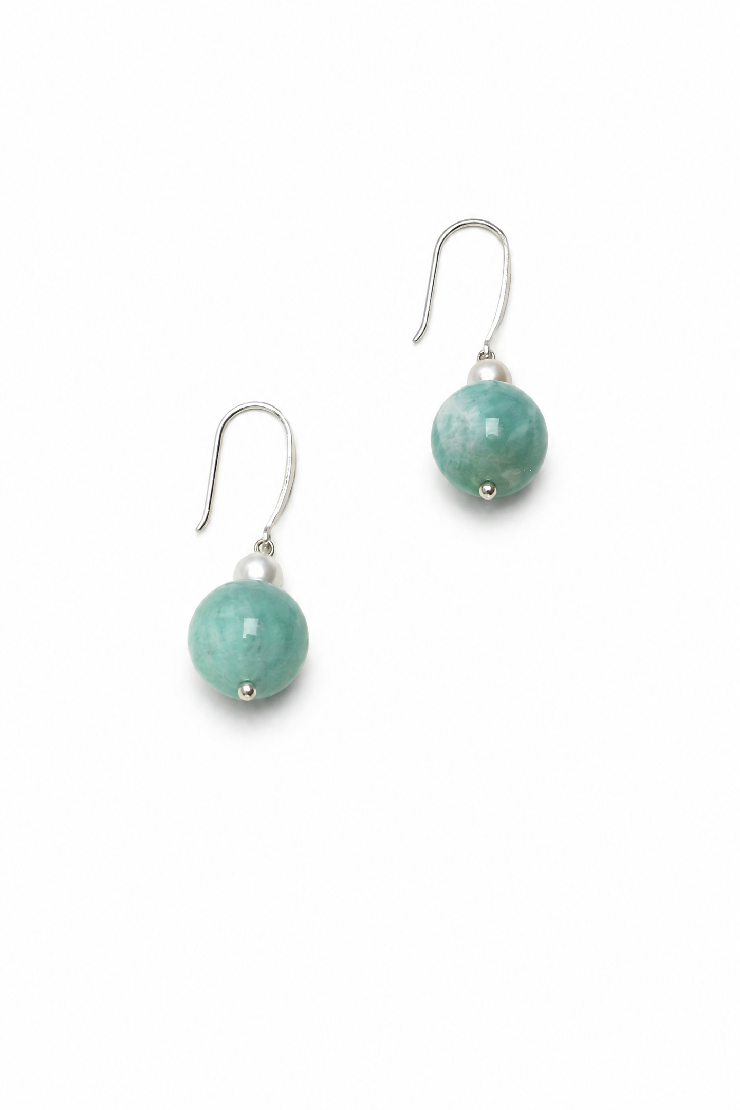 AMAZON DROP · Amazonite Sphere Earrings