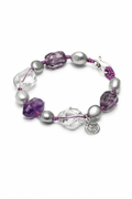 DUSK SURGE · Amethyst & Grey Pearl Bracelet
