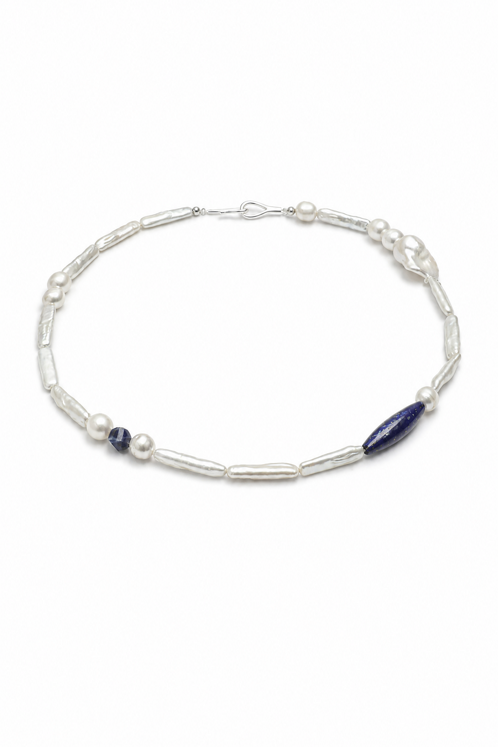DEEP TIDAL MARK · Lapis & Pearl Necklace