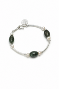 MOSS ROCK · Moss Agate & Pearl Bracelet