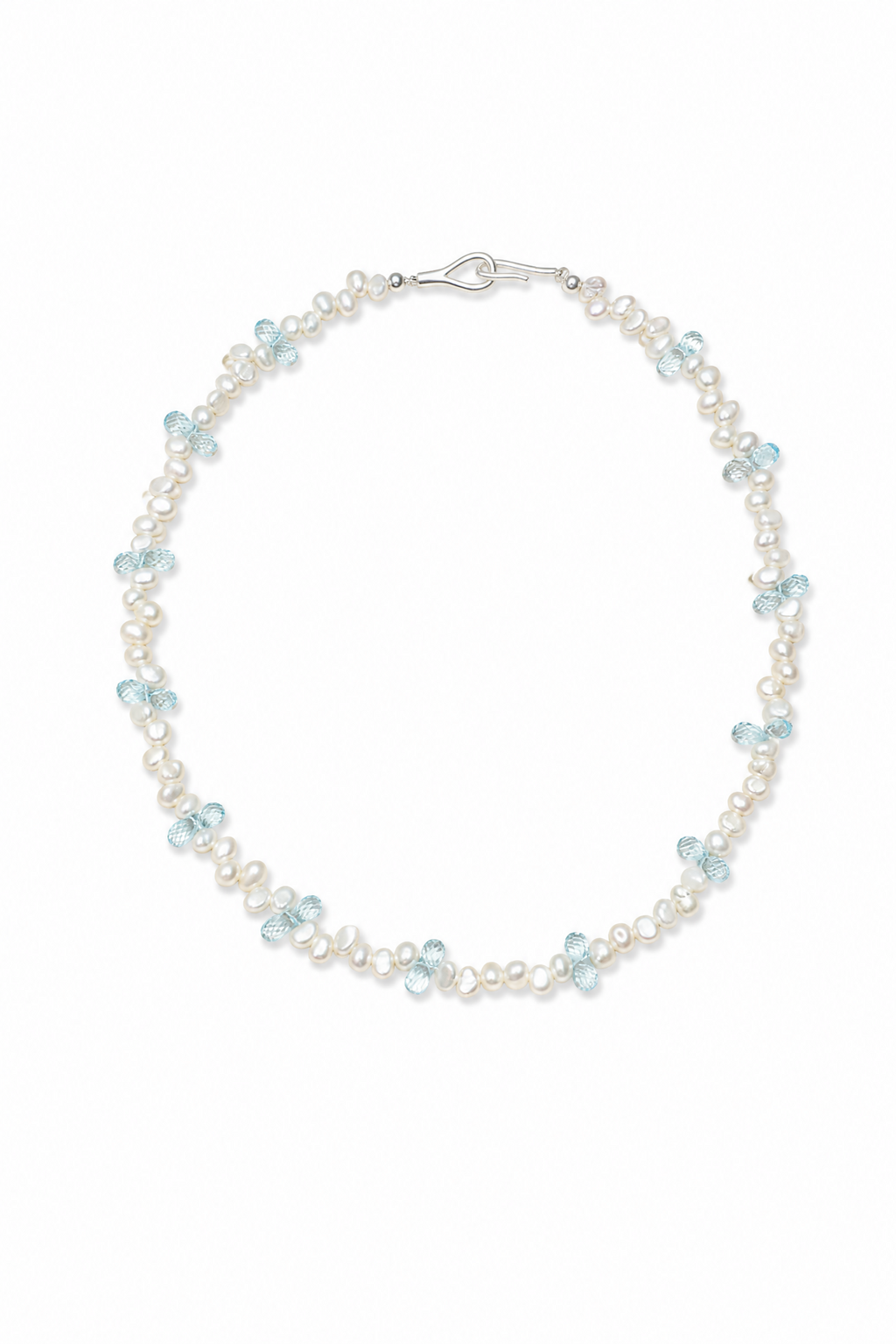 LUCENT TIDE · Blue Topaz & Pearl Necklace