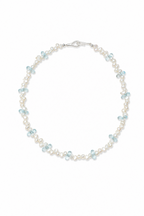 LUCENT TIDE · Blue Topaz & Pearl Necklace