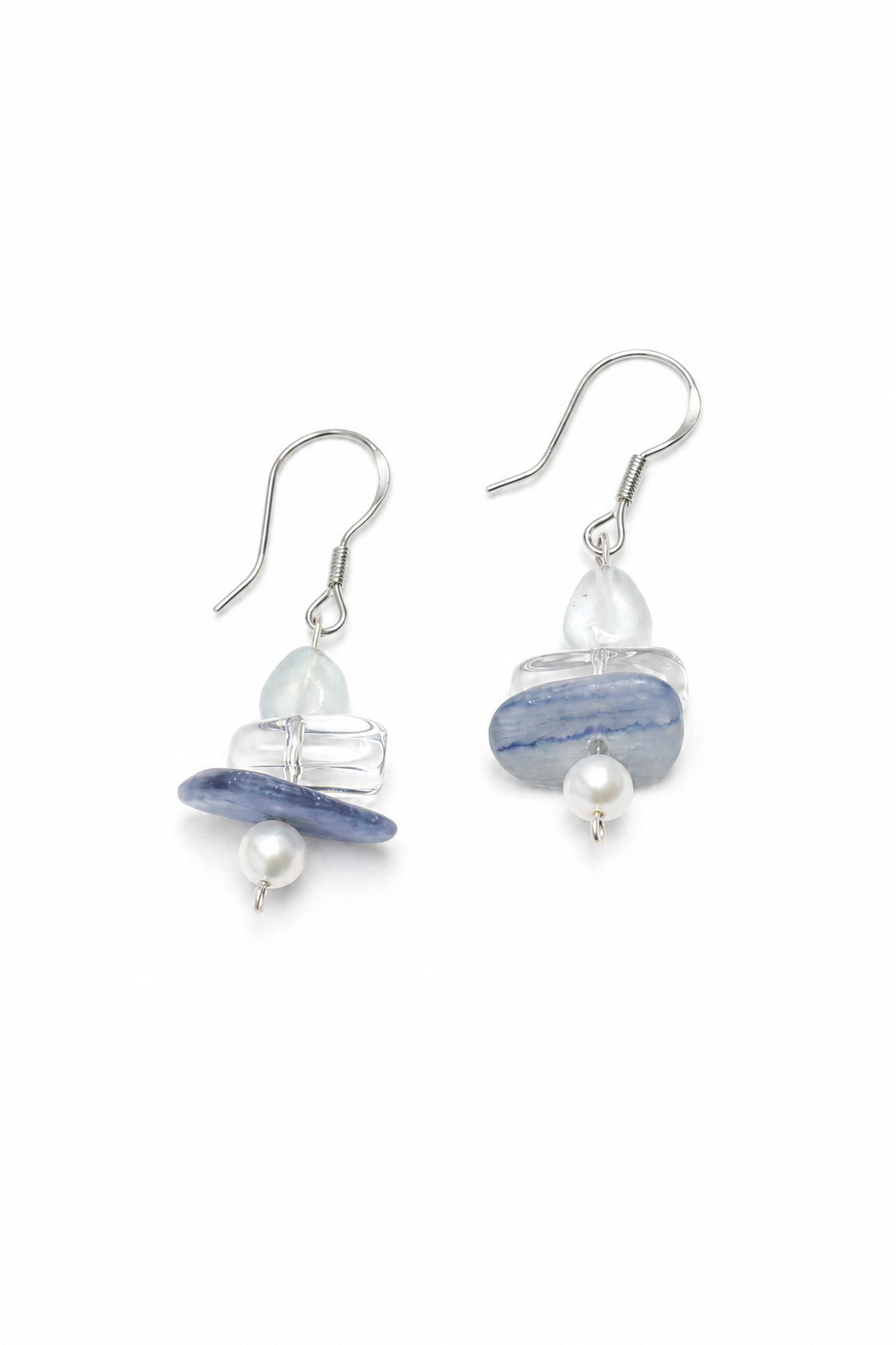 AZURE TIDAL · Aquamarine & Kyanite Earrings