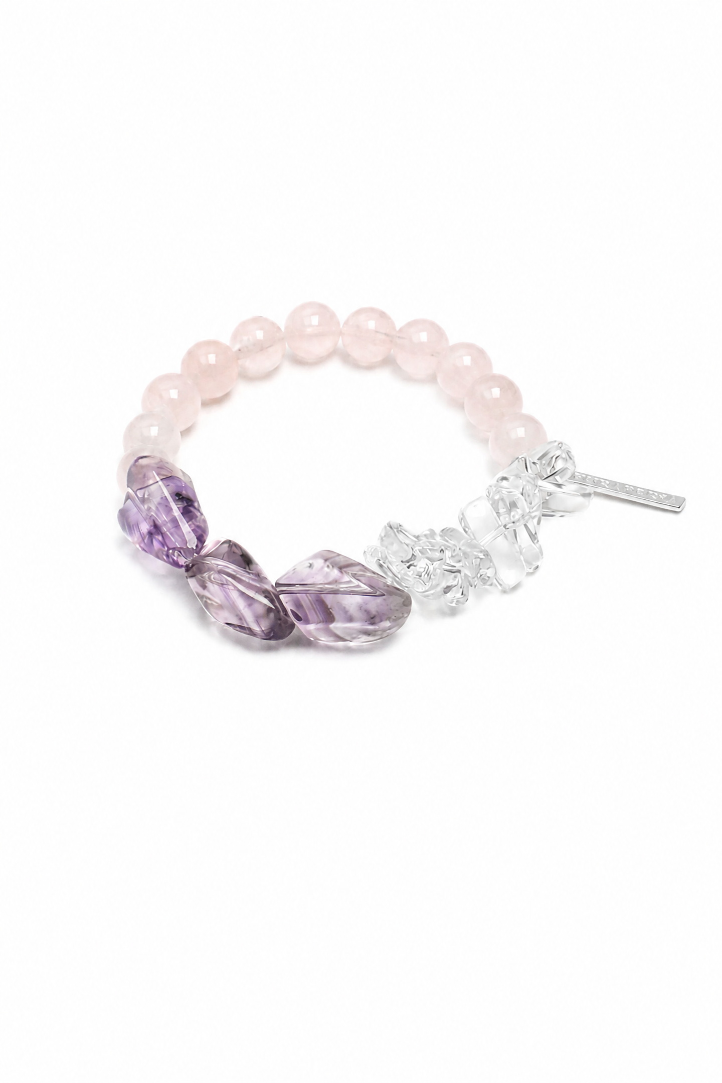 VIOLET FIRE · Amethyst & Rose Quartz Bracelet
