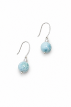 CYAN RIVER · Larimar & Pearl Earrings