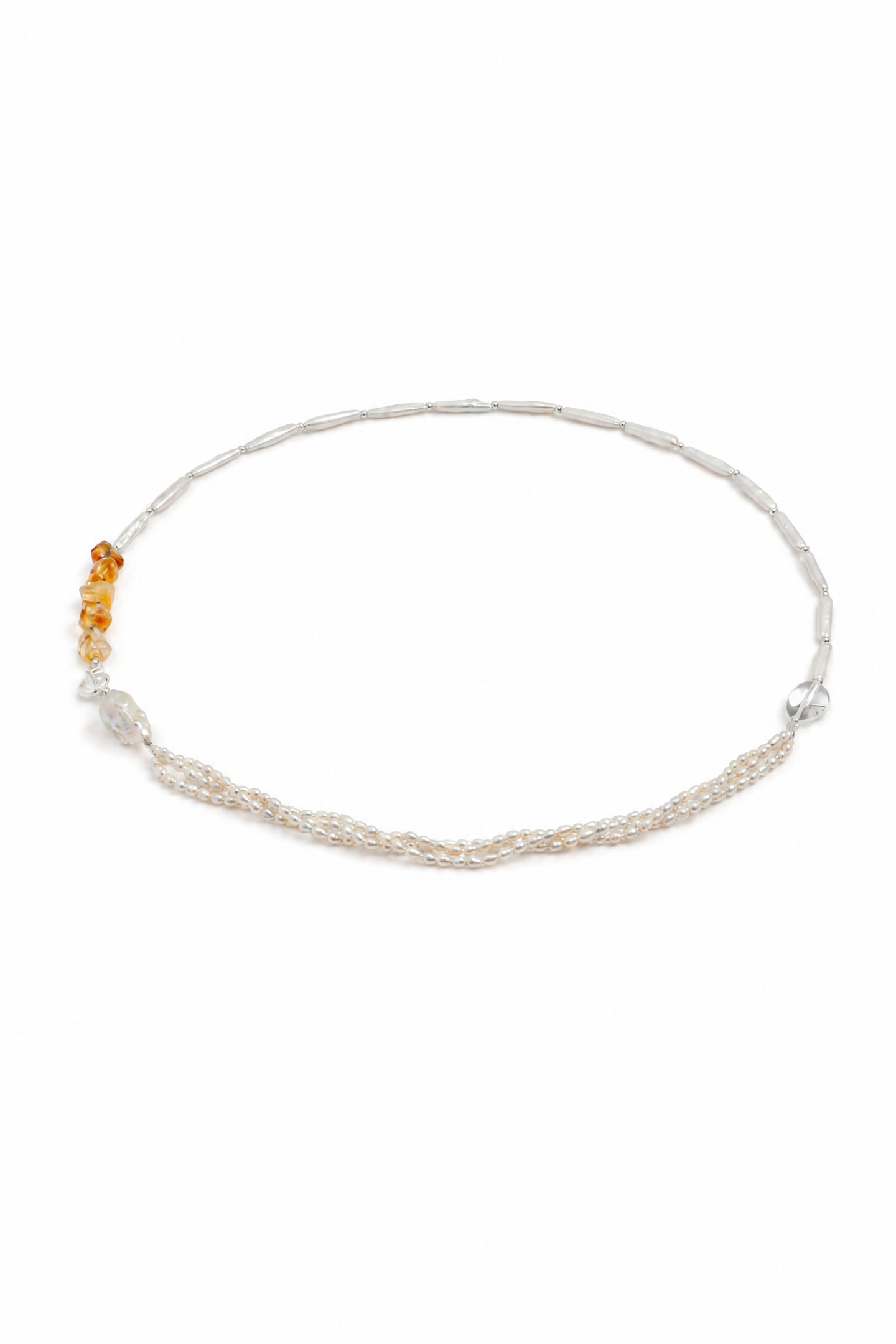 PALE WILD · Baroque Pearl & Citrine Necklace