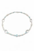CYAN RIVER · Larimar & Crystal Necklace