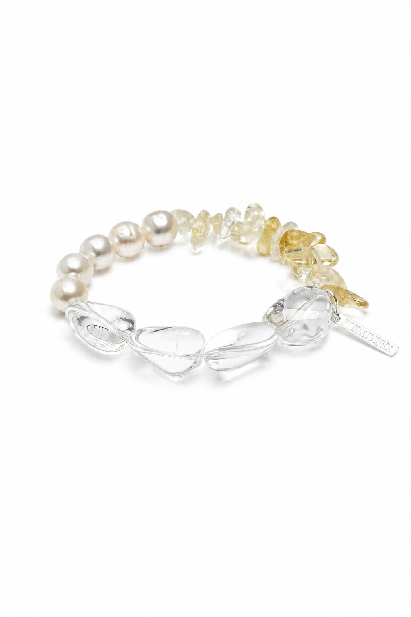 LUCID SCAR · Clear Quartz & Citrine Bracelet