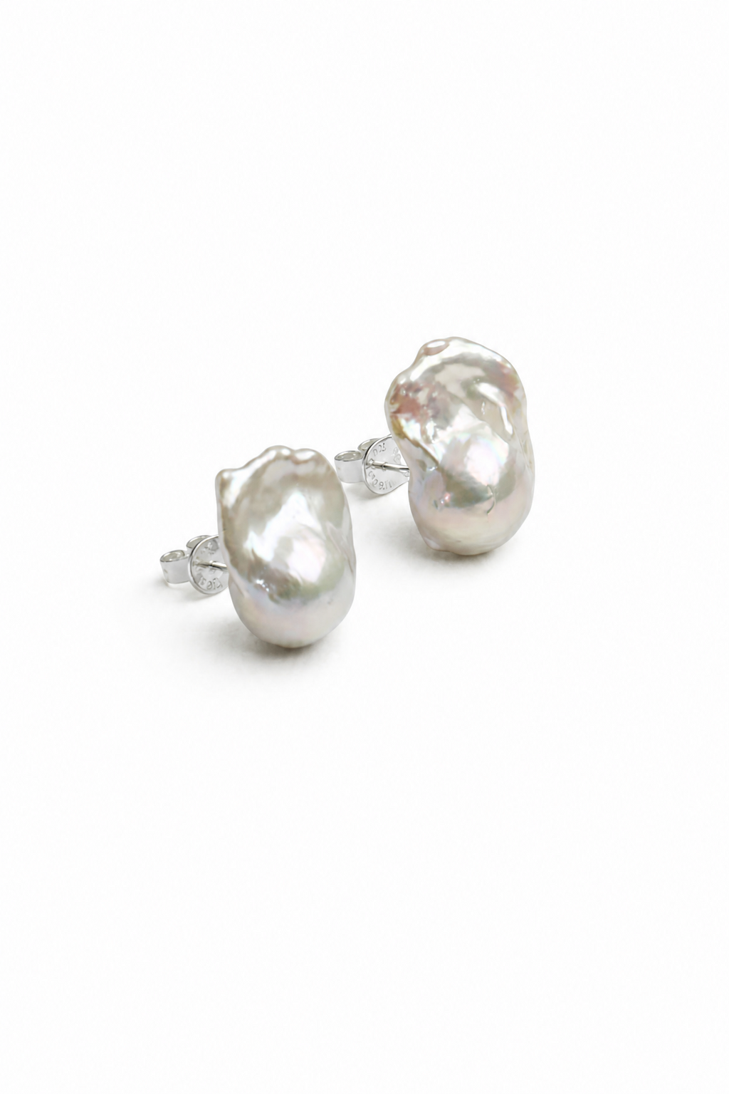 FISHTAIL TIDE · Baroque Pearl Stud Earrings