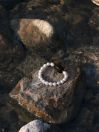 SMOKY GEOMETRY · Smoky Quartz & Pearl Bracelet