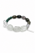 VERDANT TRACE · Green Quartz & Malachite Bracelet