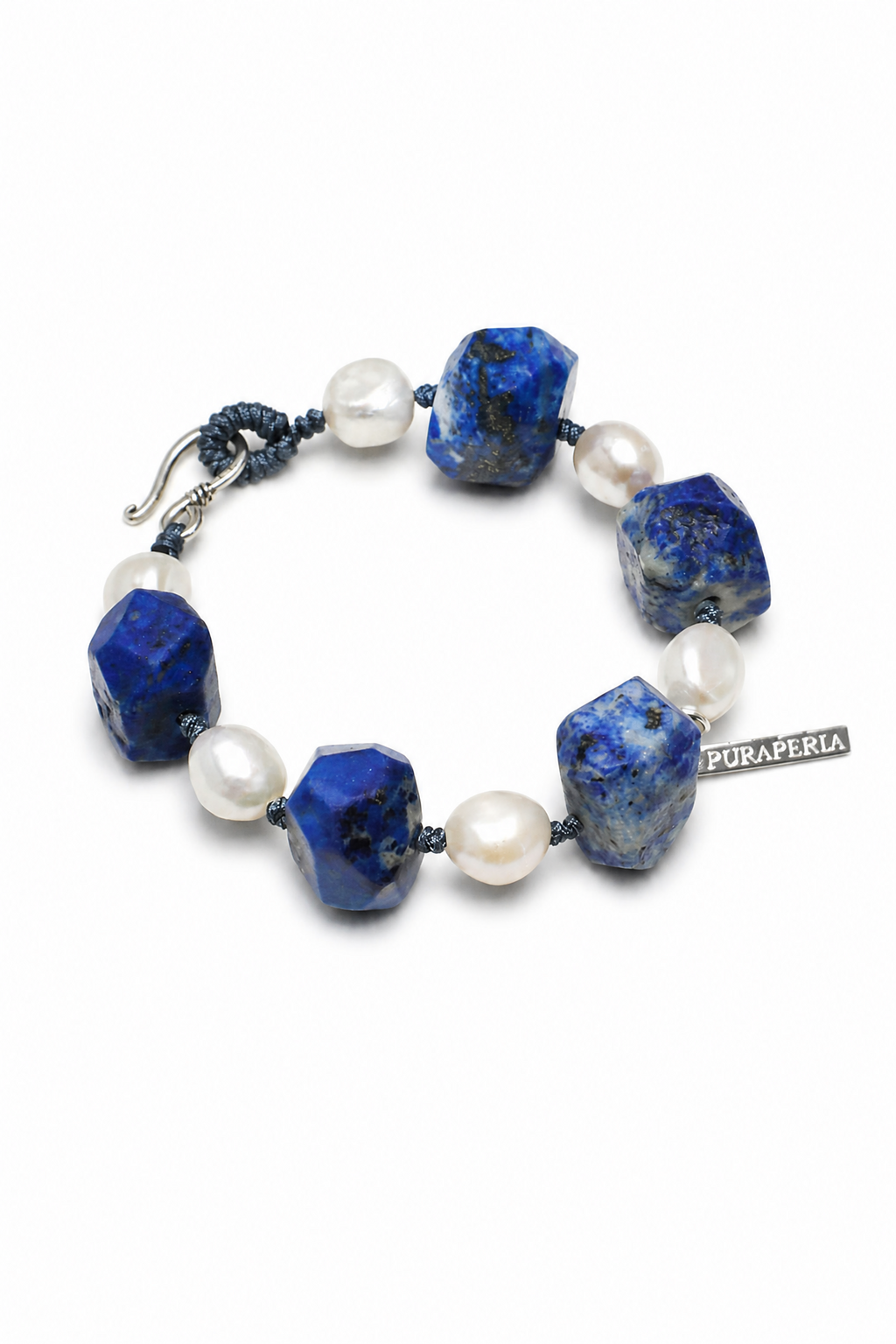 DEEP AZURE · Lapis & Pearl Bracelet