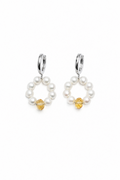 DAWN GLARE · Citrine & Pearl Earrings