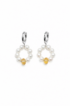 DAWN GLARE · Citrine & Pearl Earrings